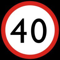 Variable Speed Limit White Background